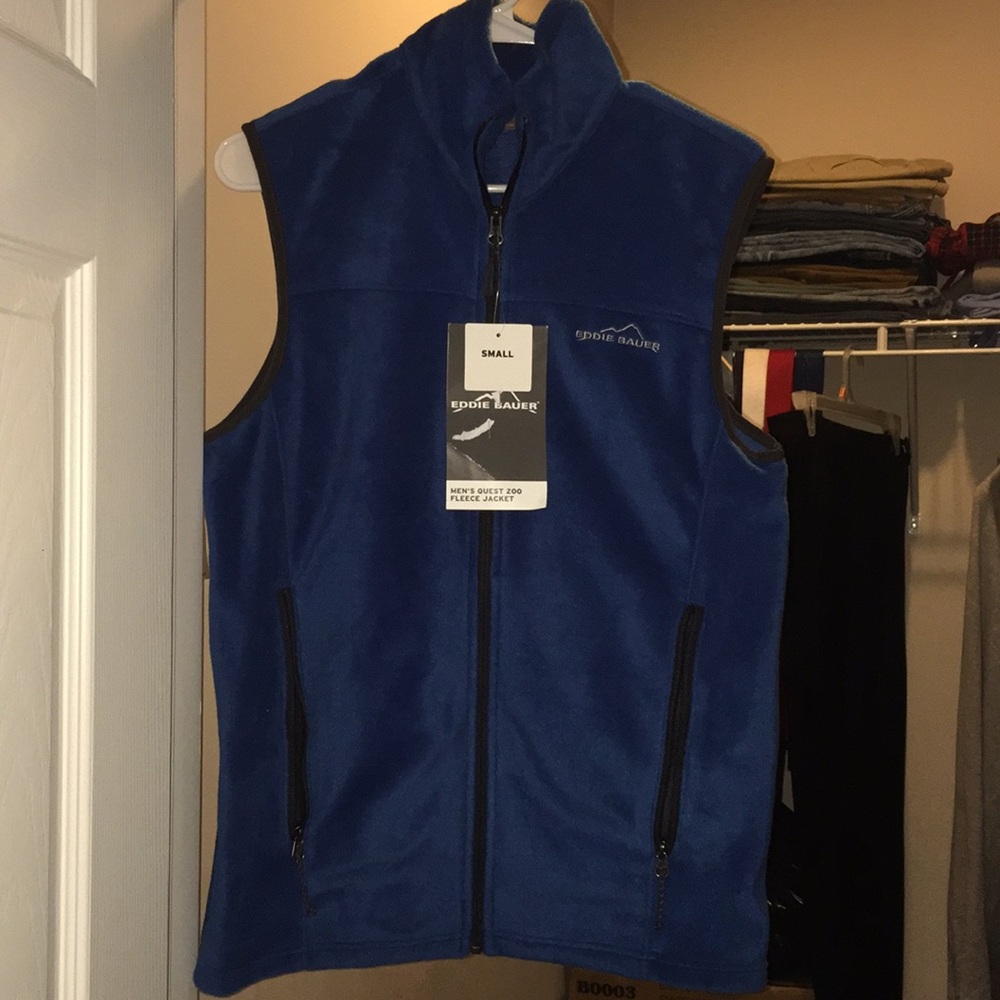Eddie Bauer Fleece Vest. I just won’t wear it